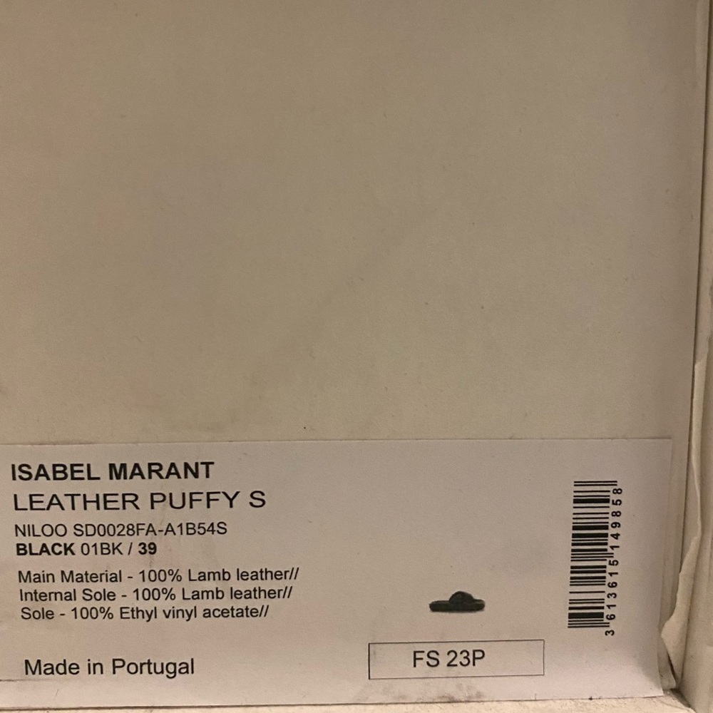 Isabel Marant Black Leather Niloo Puffy Sandal NWT - Picture 11 of 11
